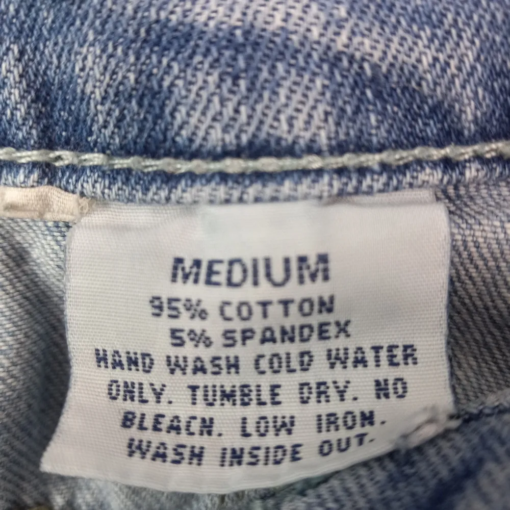 Metro M Cotton Light Wash Sparkle Denim Jeans Mini Skirt - Image 11