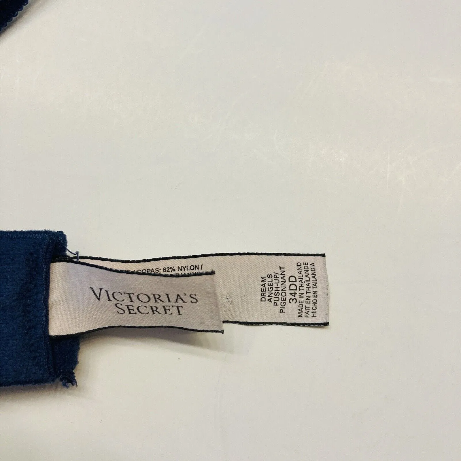 Victorias Secret Dream Angels Pushup Bra Padded Underwire Size 34DD‎ Blue - Image 5
