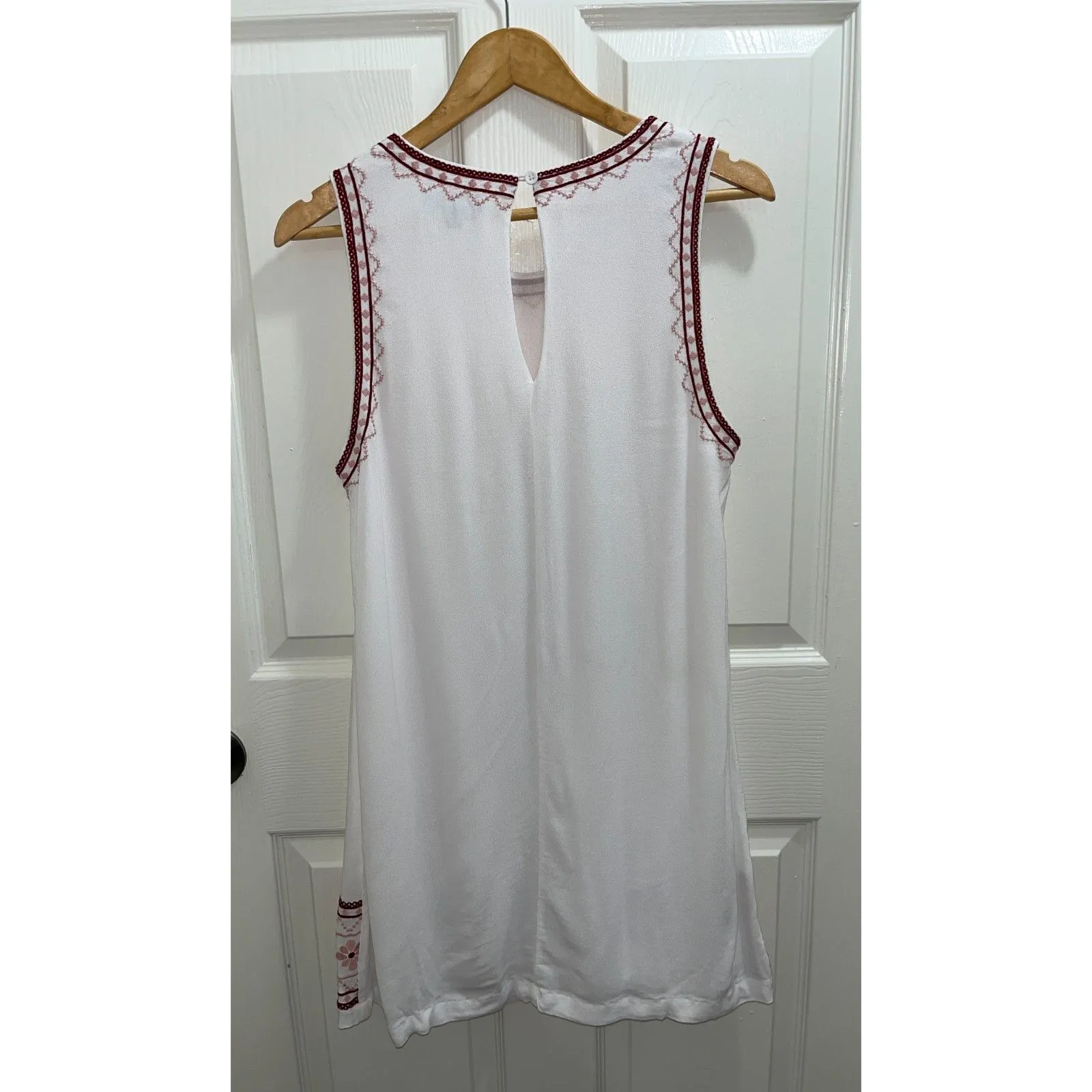 Lulus Love You Forever White Embroidered Mini Shift Dress Size Large Boho Classy - Image 5