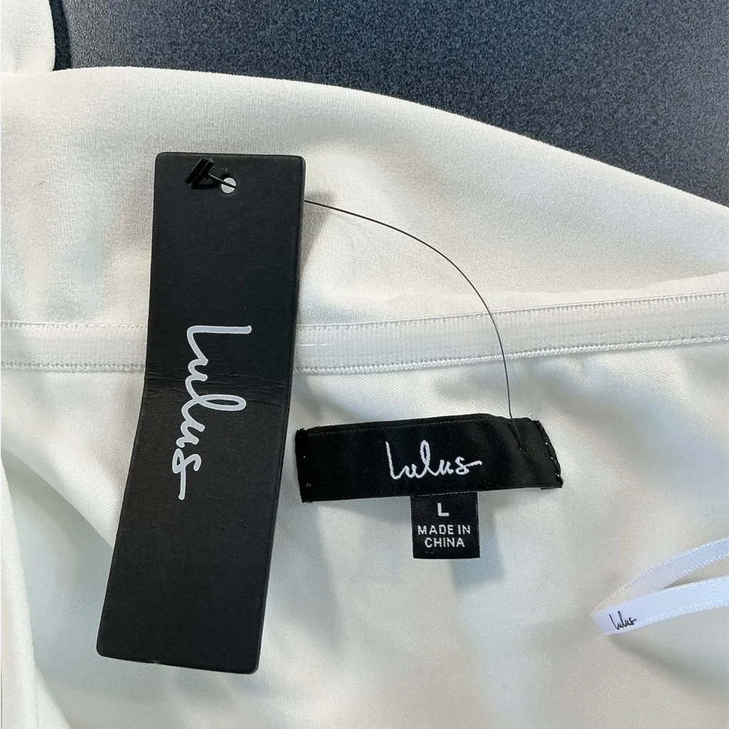 Lulu's White One Shoulder‎ Dress - Image 4