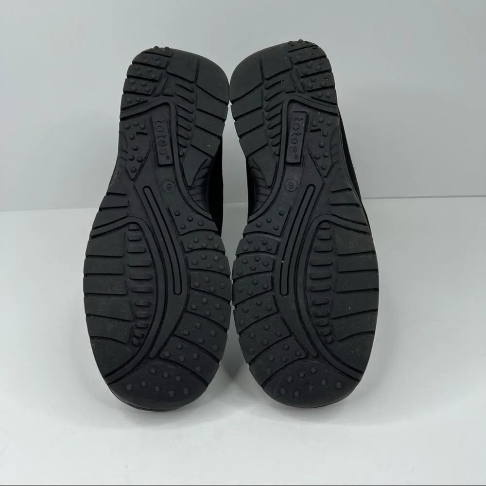 Totes Elle white faux fur lined quilted lace up zip winter ankle boots size 6 Black - Image 10