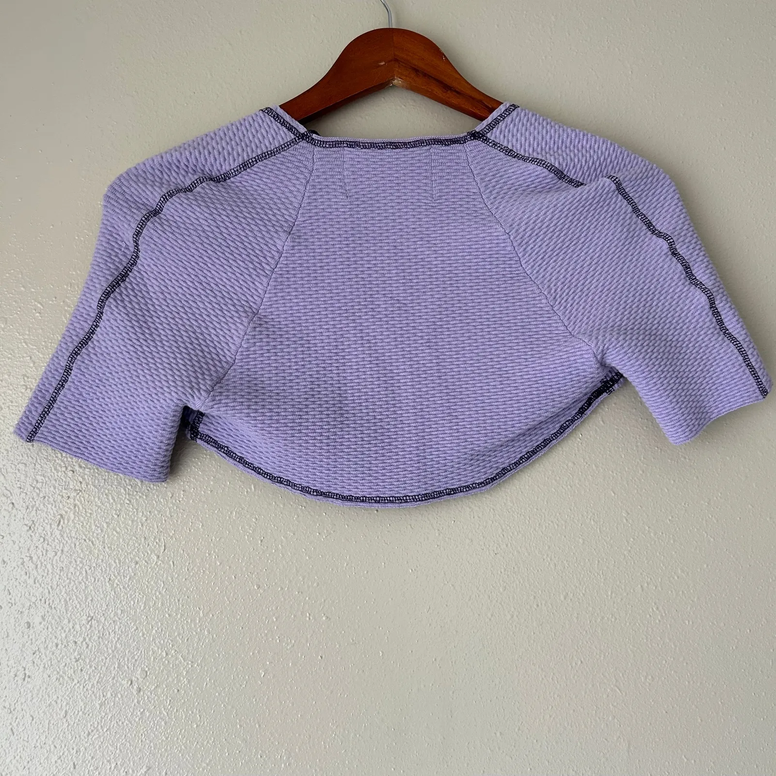 BDG Purple Waffle Knit Shrug Size Small - Image 4