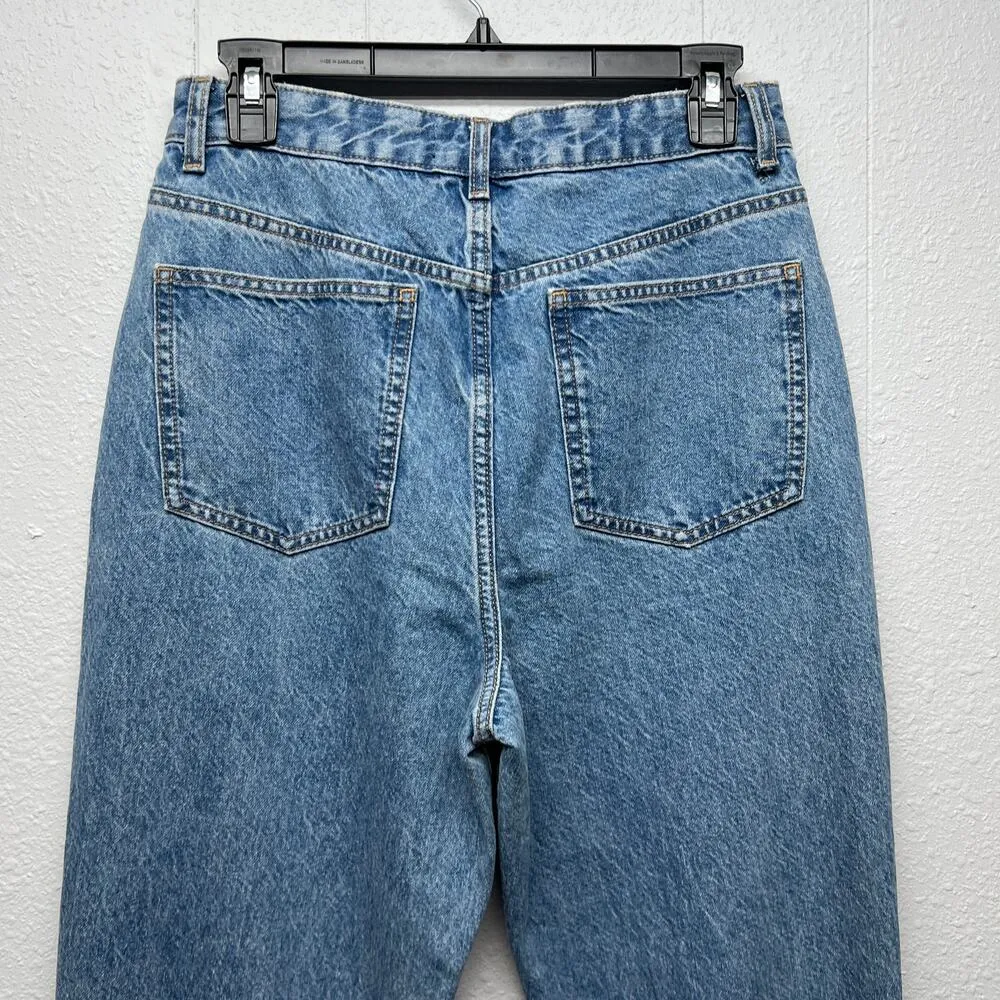 ASOS High Rise Distressed Medium Wash 5-Pocket Cotton Denim Jeans Womens 28/32 - Image 7