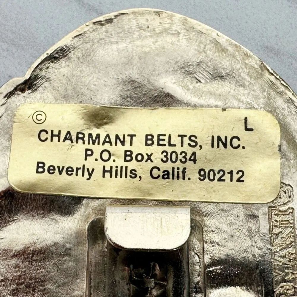 Charmant Belts Vintage Gold Tone Birds Cranes Cinch Belt Buckle - Image 10