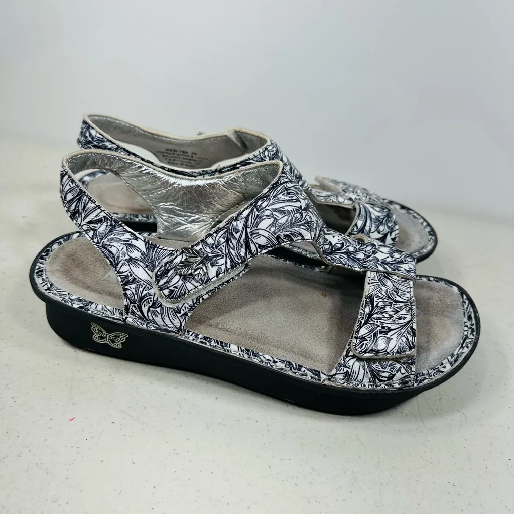 Alegria Pg Lite Sandals Ken 769 Boho Retro Casual Dress Black White EU 39 - Image 3