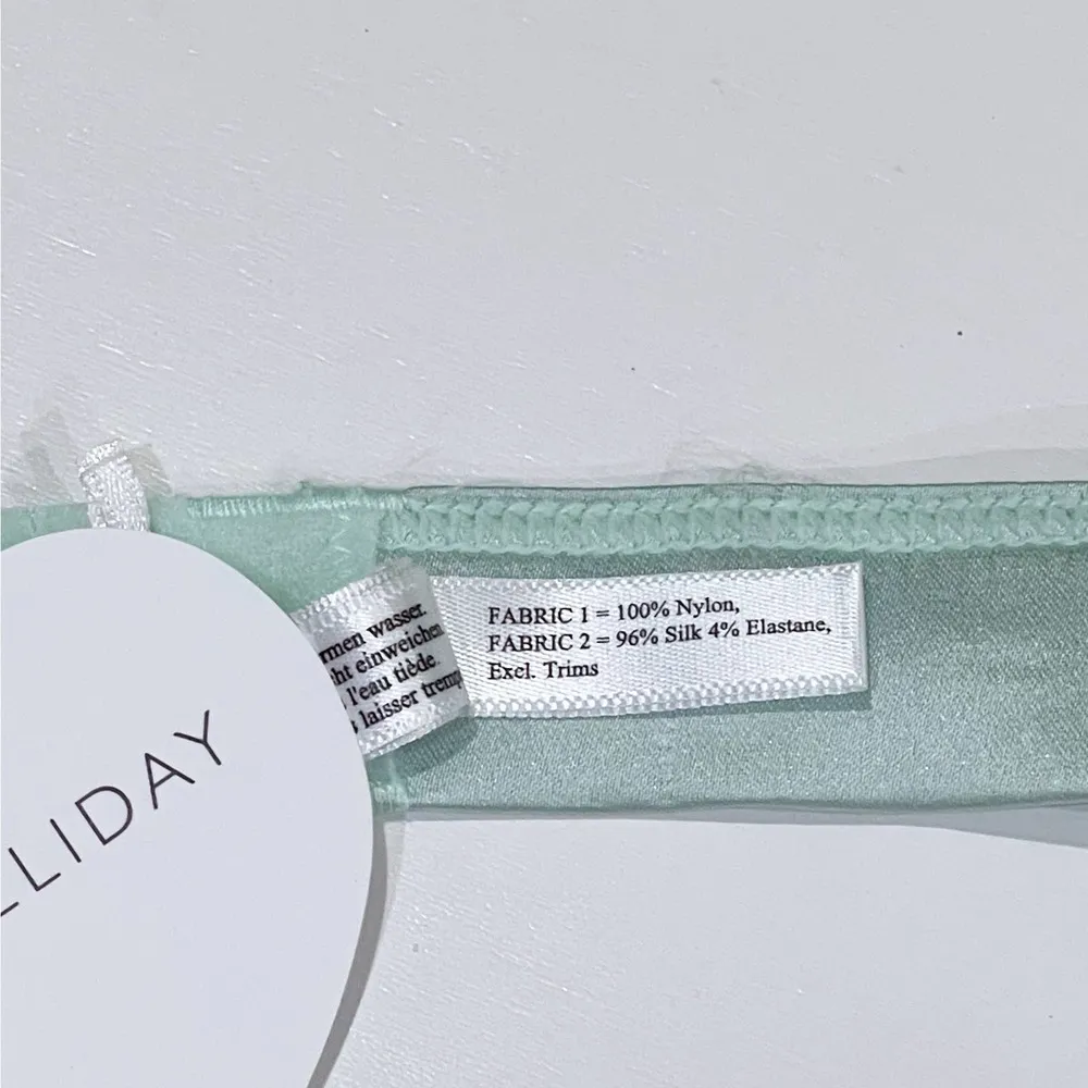 NEW Mimi Holliday S Bisou Mint Triangle Bra Damaris Lace Wireless Lingerie Silk Green - Image 9