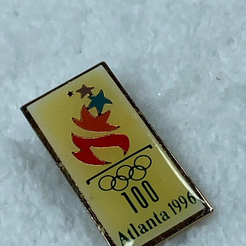 Atlanta 1996 Summer Olympic Games 100 Year Anniversary Tie Tack Pin Torch Flame - Image 12