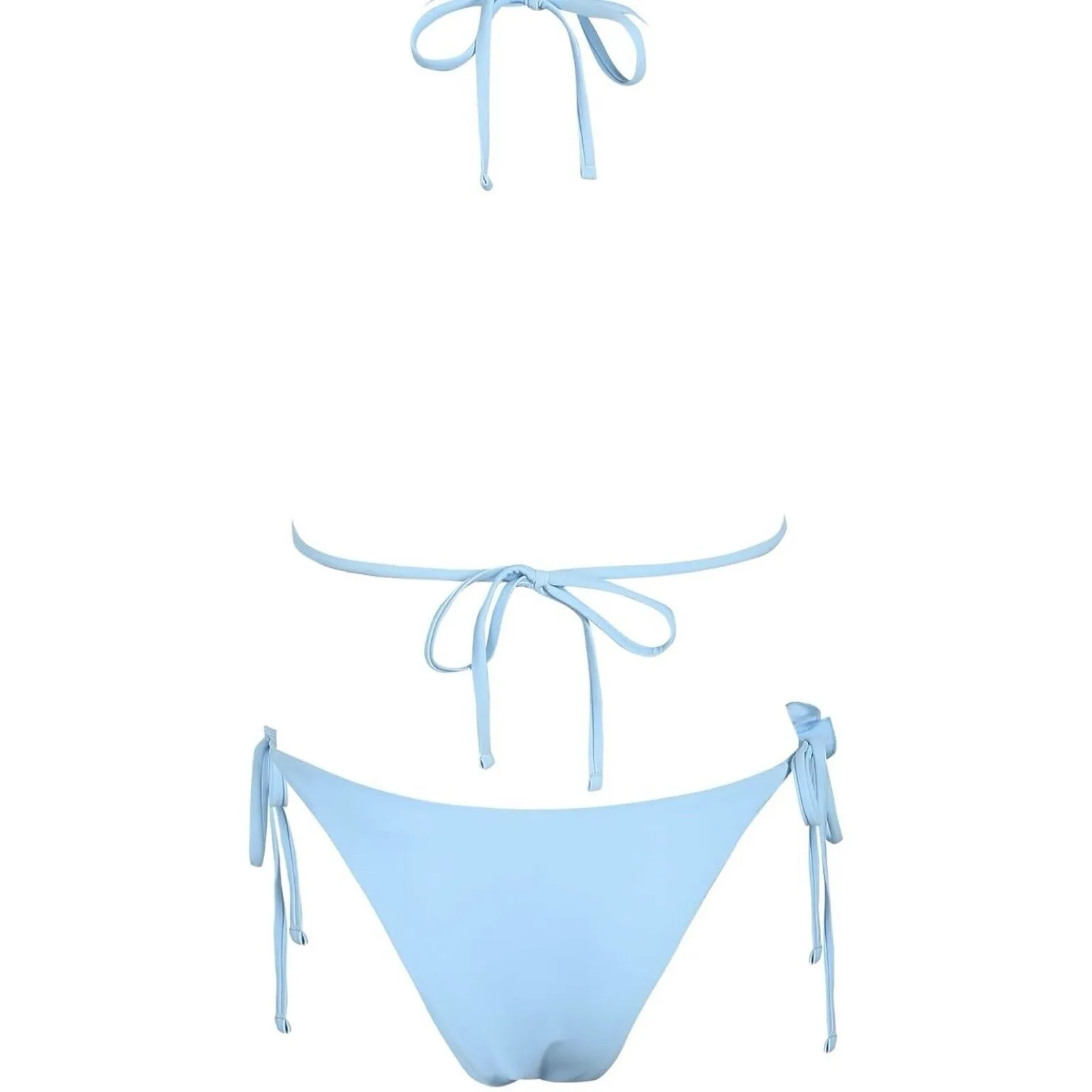ZAFUL Women 3D Rose Bikini Set Two Piece Tie Back Halter‎ Cheeky Swimsuit - Image 7