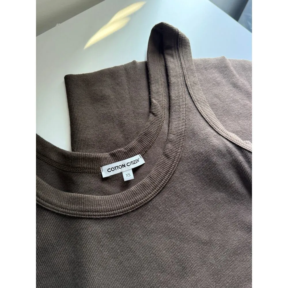 $185 New Cotton Citizen Verona Midi Dress - Espresso - XS - Image 4