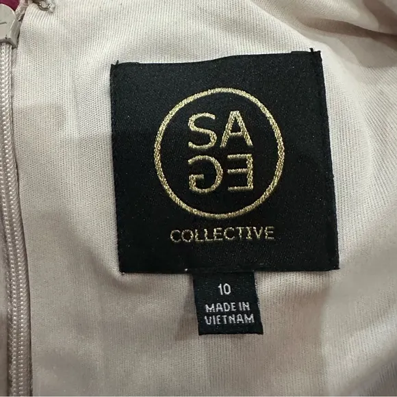 Sage Collective NWT Pink Floral‎ Ruffle Mini Dress Women's Size 10 Summer - Image 12