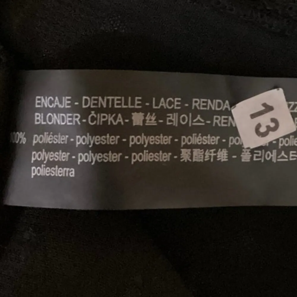 Zara Maureen Black Swiss Dot Ruffled High Neck Long Sleeves Sheer Blouse Top S - Image 5