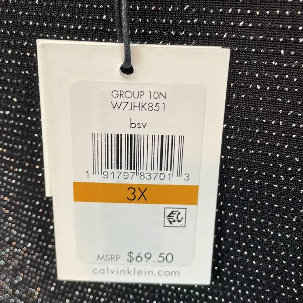 Calvin Klein Black Metallic Stretchy Top - Image 6