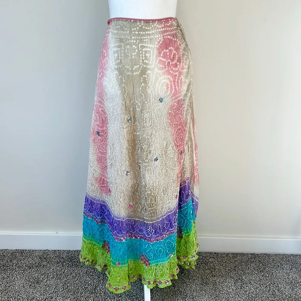 Moda International Silk Fairy Skirt Green Size 2 - Image 8