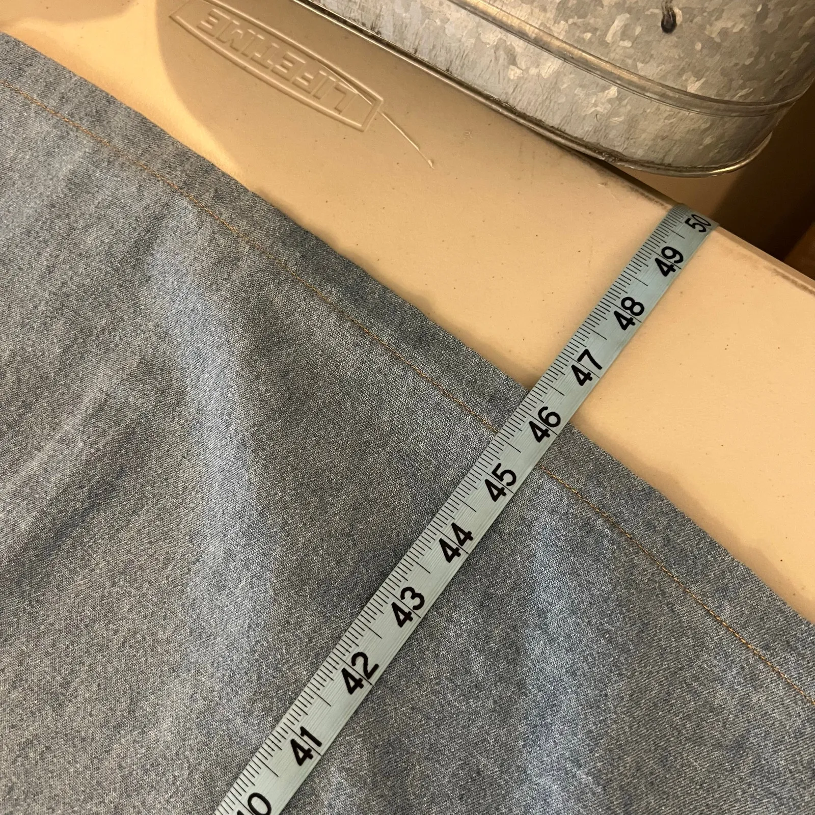 Mark, Fore & Strike Vintage Denim Cotton Purple Floral Embroidered Dress Size 12 Blue - Image 10