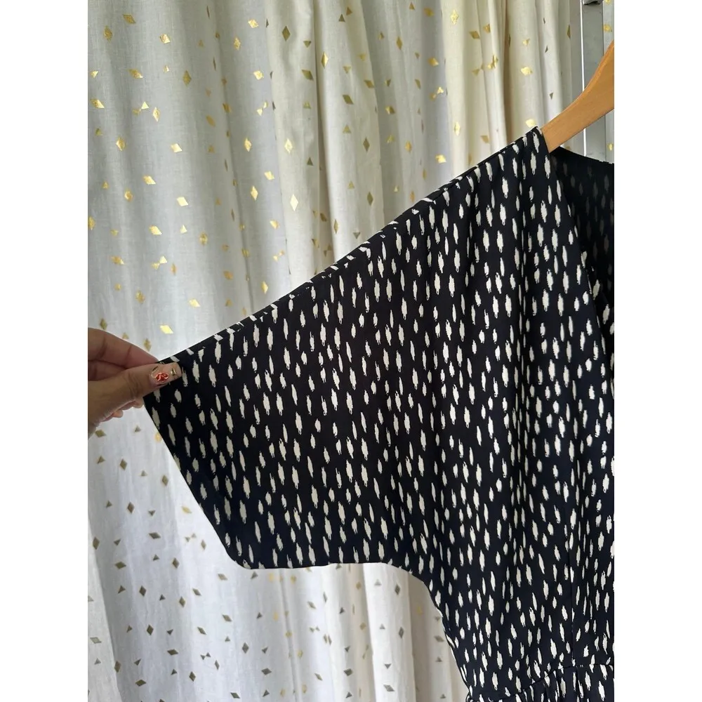 Wishlist Women's Paintbrush Polka Dot Button Front Side Pocket Playsuit Romper M - Image 4