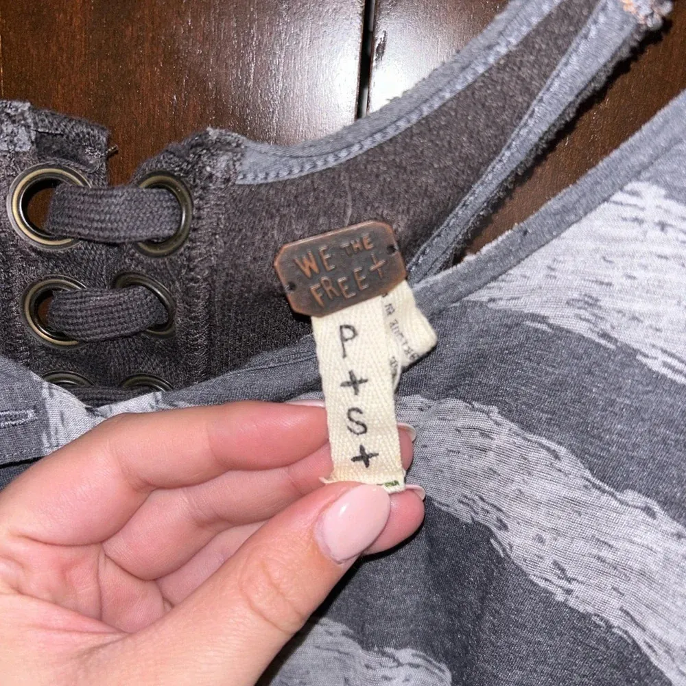 We The Free People Leather Strap Striped Tank Top - Image 5