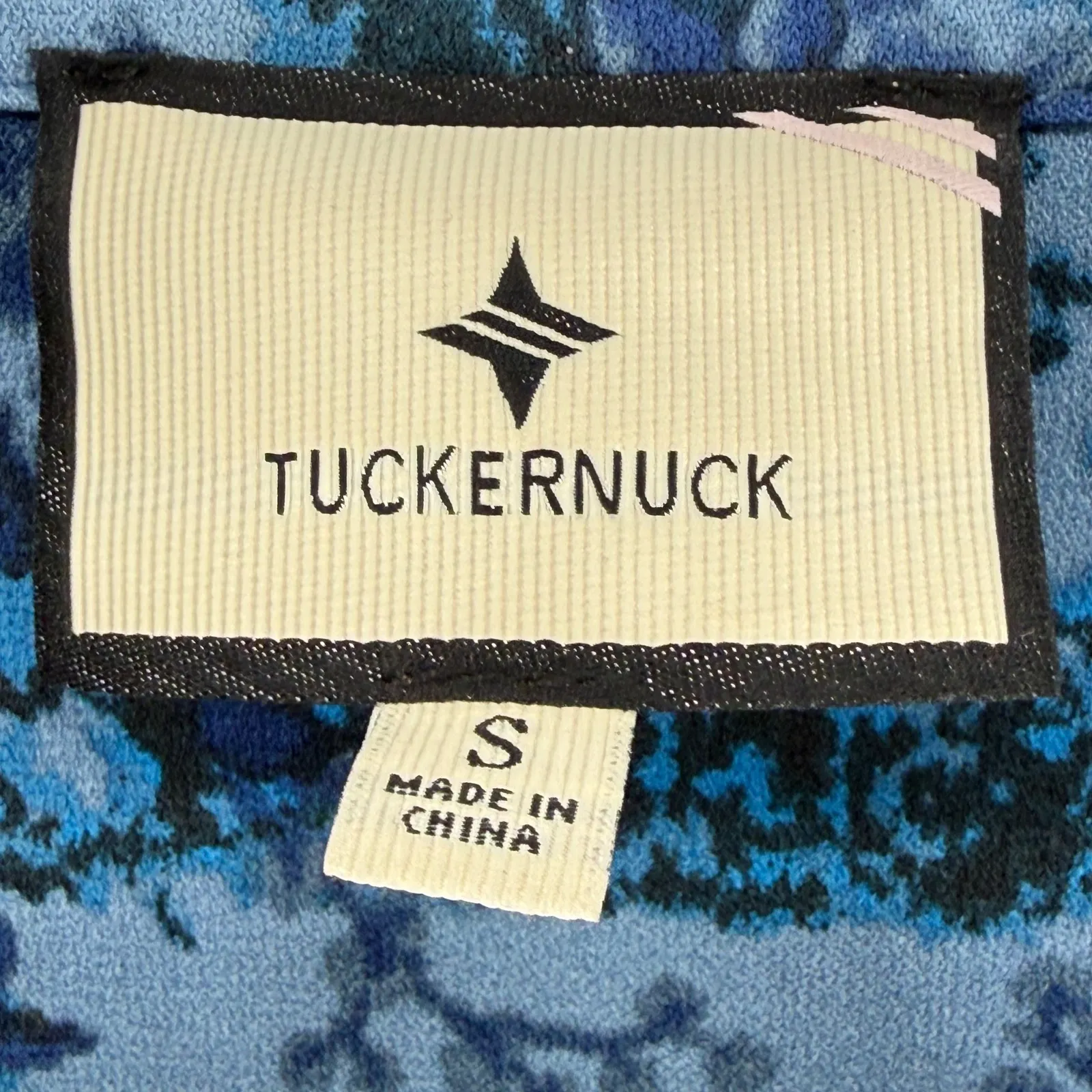 Tuckernuck Twilight Garden Crawford Dress Blue Floral Print Tiered Midi Size S - Image 5