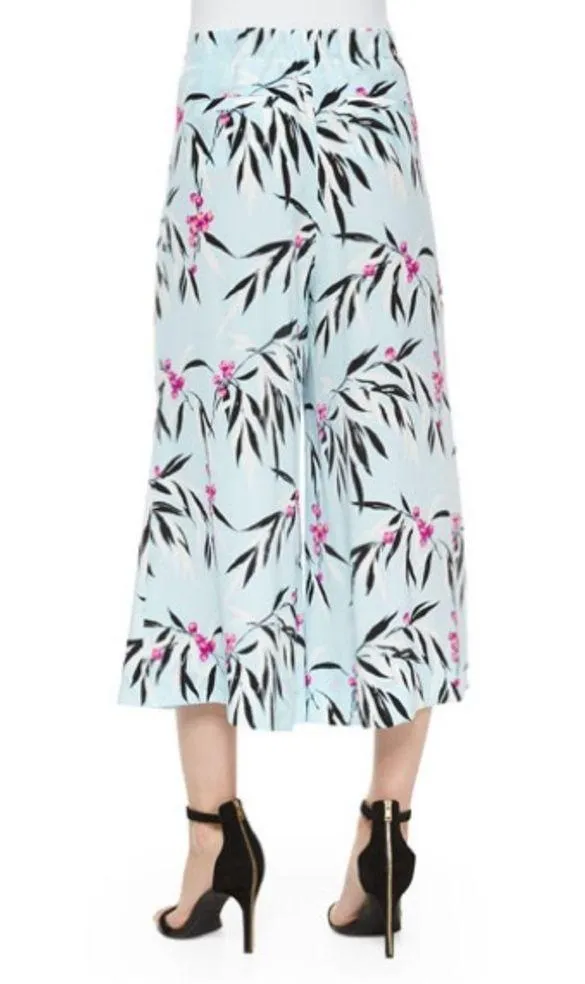 Elizabeth and James leaf Trenton floral silk culottes crop wide leg Katy Perry - Image 4