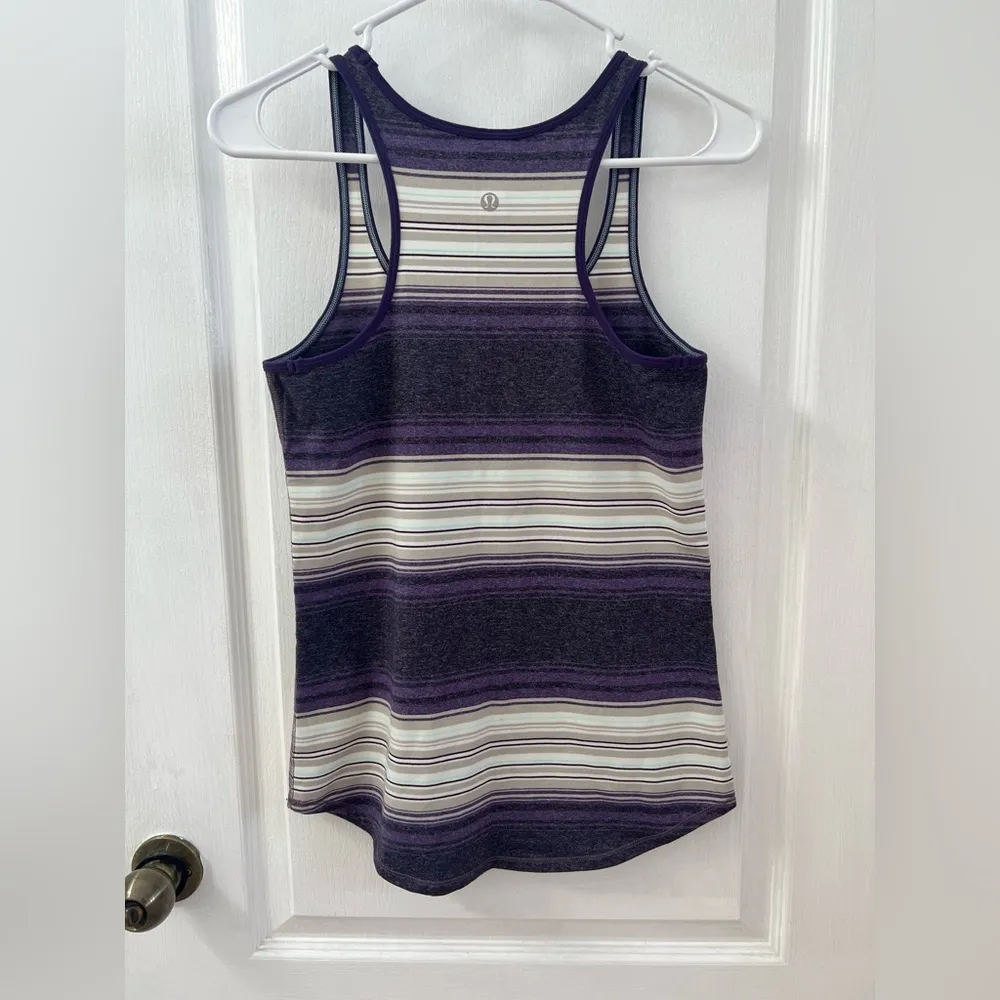 Lululemon Refresh Racer Tank Osaka Stripe Heathered Black Grape / Going Grape 8 - Image 7
