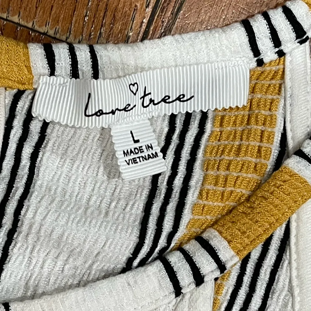Love Tree Mustard and White Striped Top - Image 9