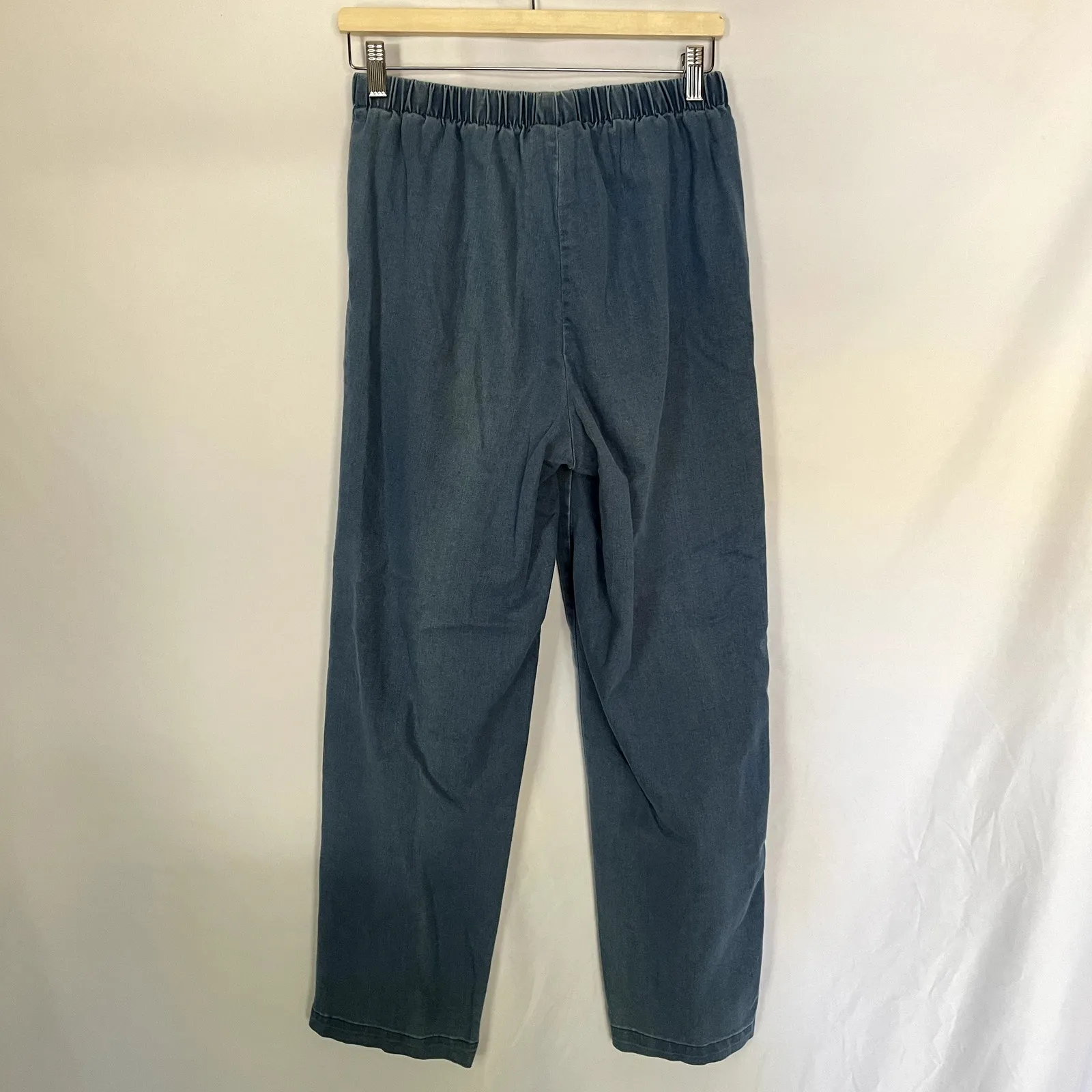 Woman Within elastic waist casual denim pants large pocket women's size 14W - Image 6