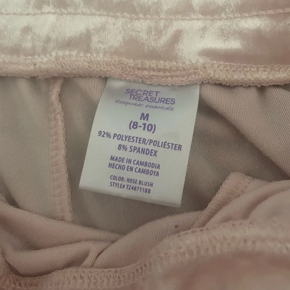 Secret Treasures Light Pink Velvet Sweatpants Joggers, Size M - Image 10