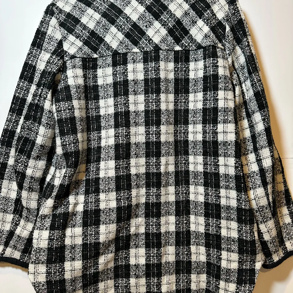 Zara Plaid Women's shirt Jacket - Image 4