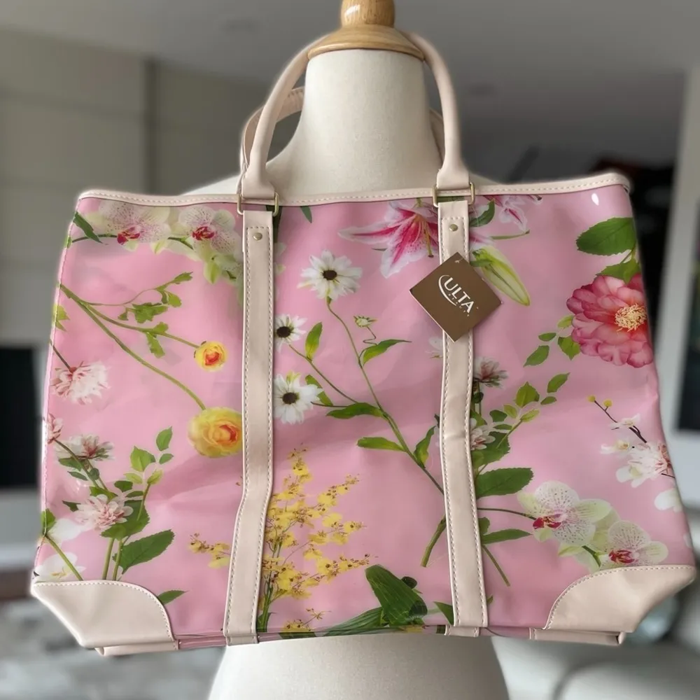 SPRING PINK FLORAL TOTE - Image 10