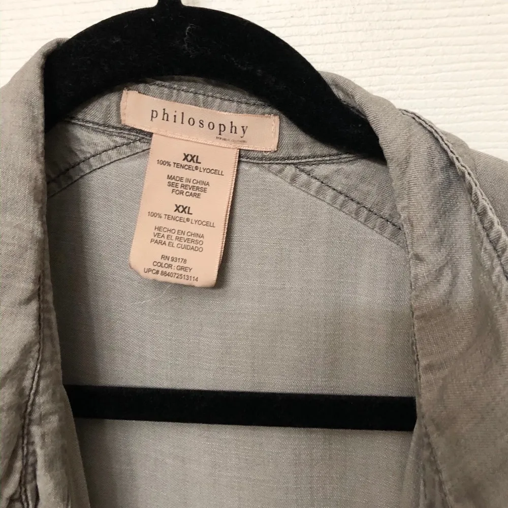 Philosophy  Gray Button Down Tunic - Image 4