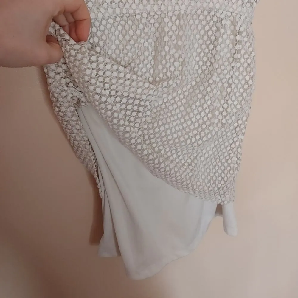 Merona Size Small S Ivory Textured Dot Sleeveless Boho Indie Top Festival Chic - Image 7