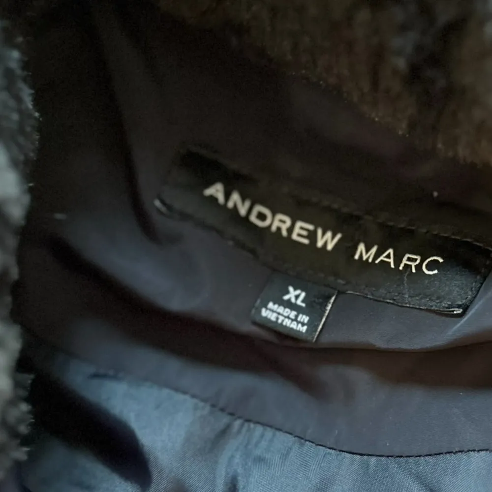 Andrew Marc  Women's XL Black Hooded Puffer Jacket MidLength Winter Casual Formal - Image 16