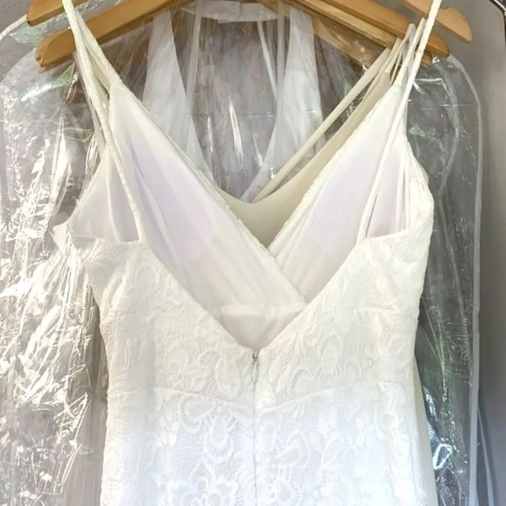 Jessica Angel Lace Hi-Low Evening Special Occasion Dress White Size Small NWT - Image 5