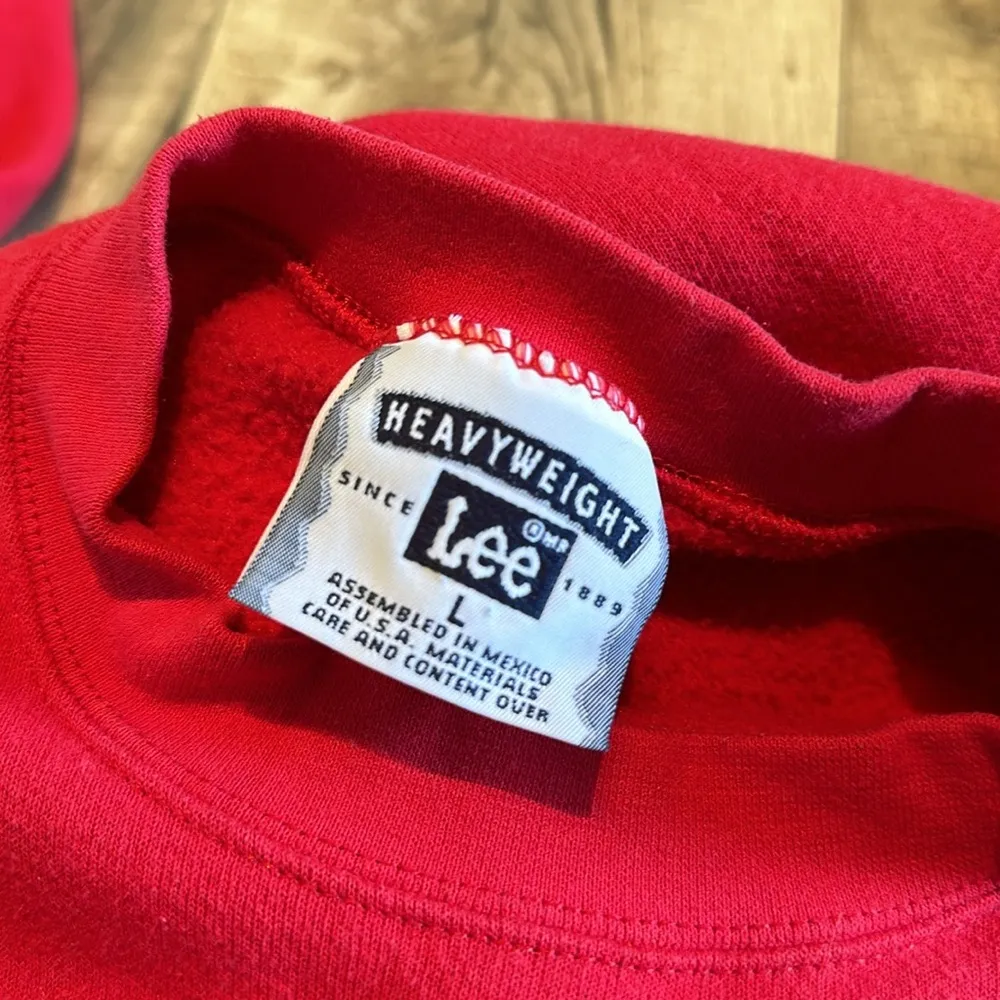 Vintage 90s Happy Holidays Ugly Christmas Holiday Red Sweater Womens Large - Image 7