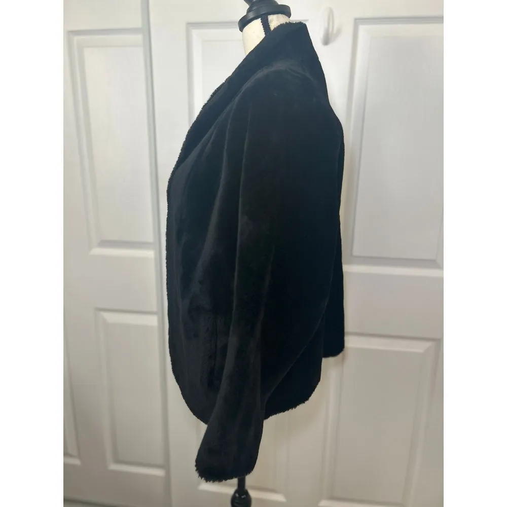 Vintage Princeton O'llegros Black Faux Fur Coat Women's Petite Small/XS‎ Size undefined - Image 3