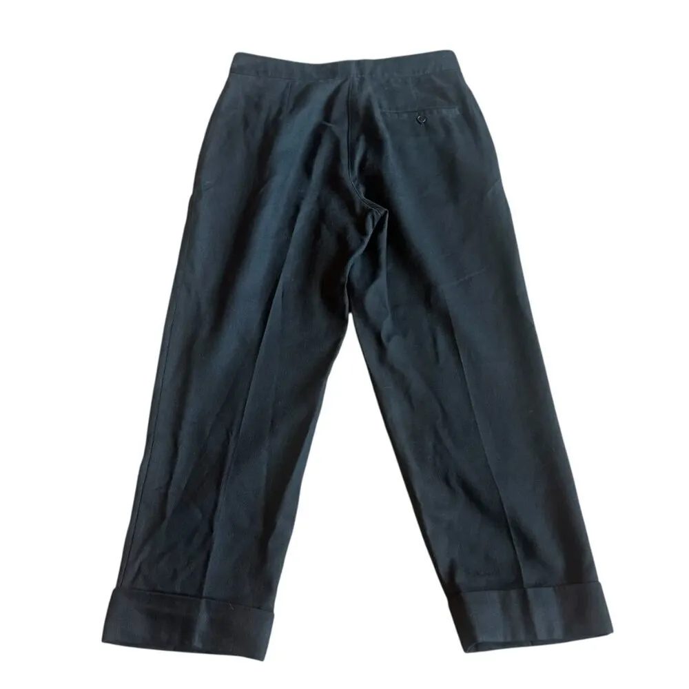 Wilfred Aritzia Black Cropped Length Linen Blend Slacks Pants Size 4 Women's - Image 7