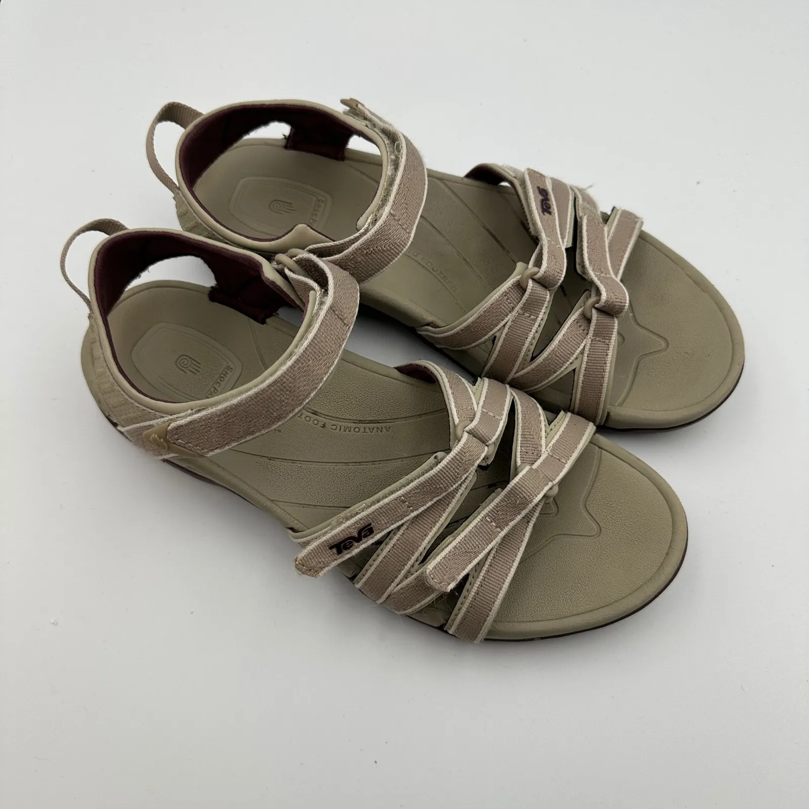 Teva Women's Tan Hiking‎ Sandals Strappy Ankle Support Comfort Size 10 Outdoors - Image 8