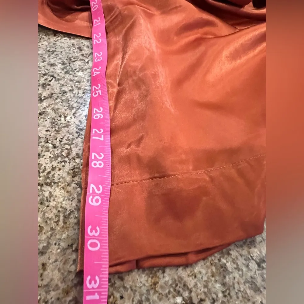 WeWoreWhat Slip Wide Leg Jumpsuit, size Small NWT straps & zipper color clay - Image 9