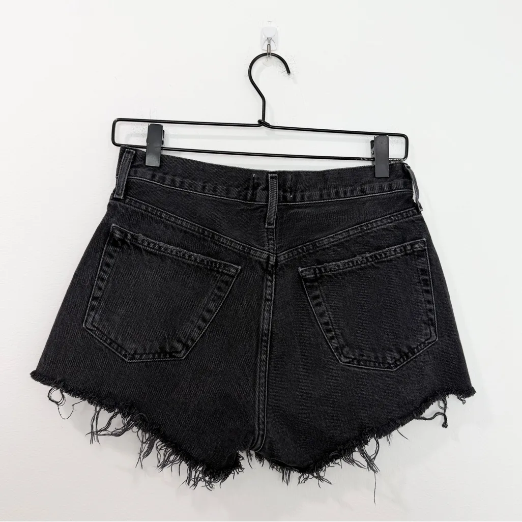 Agolde Parker Vintage Cut Off Short Crash Black size 24 - Image 3