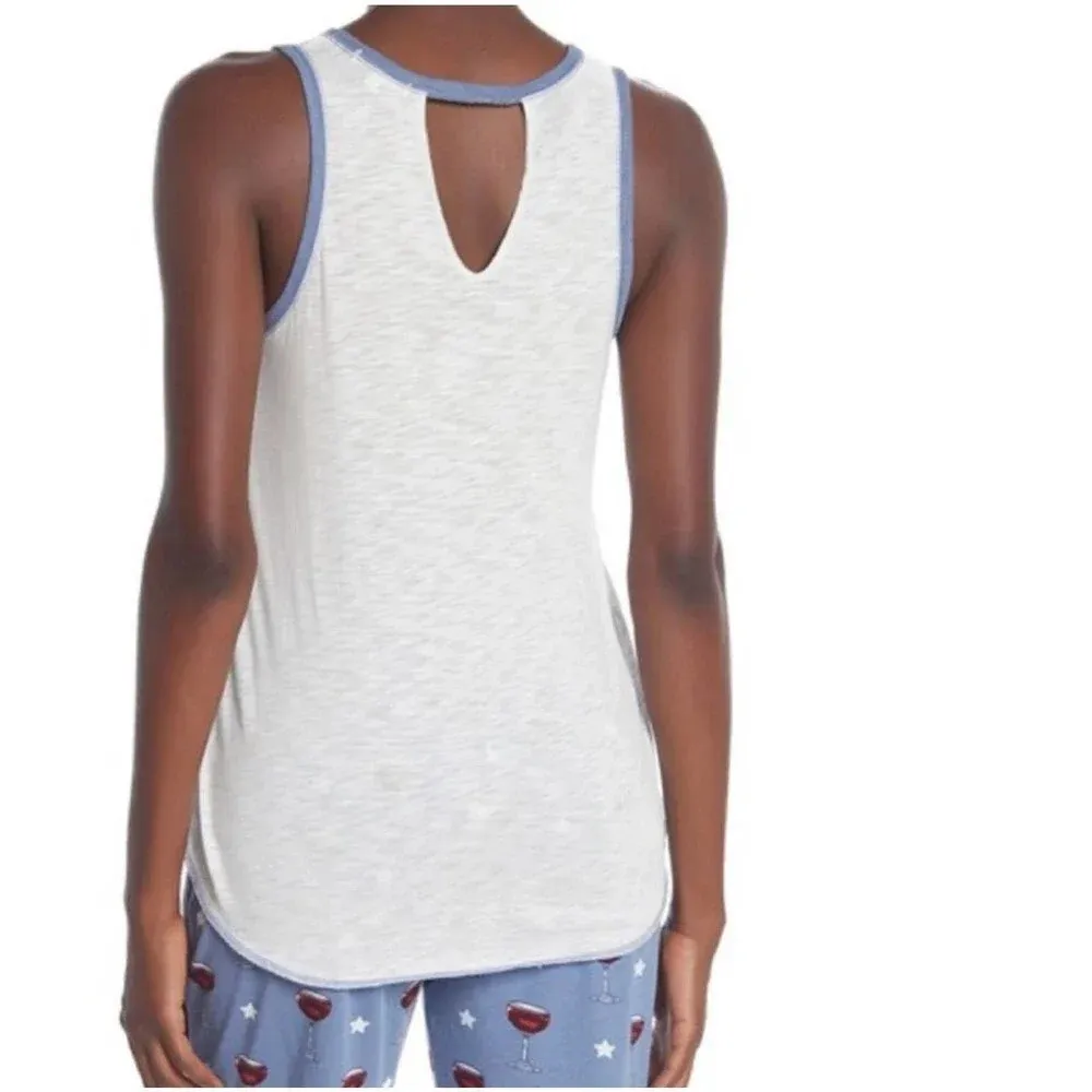 PJ Salvage Women's Size Small Red Wine and Blue White Tank Top NWT - Image 2