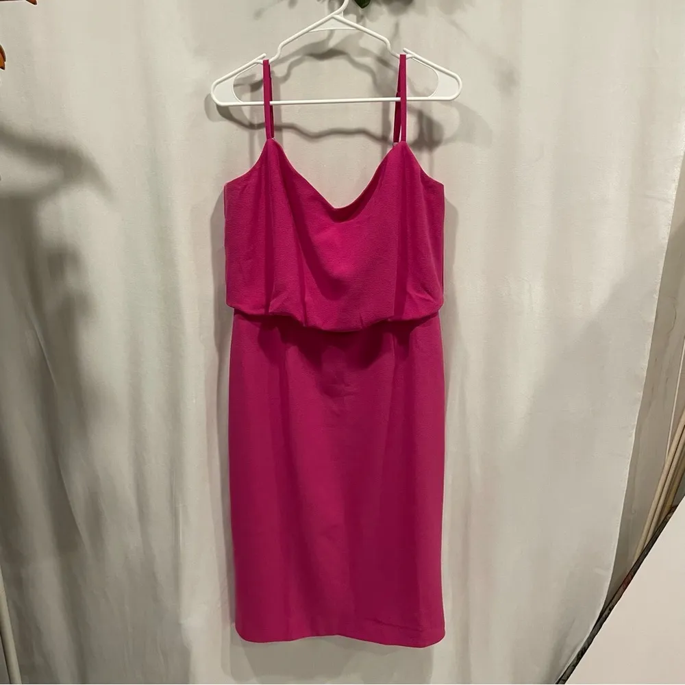 Dress the Population Nordstrom NWT fuchsia Alondra midi dress adjustable straps - Image 6