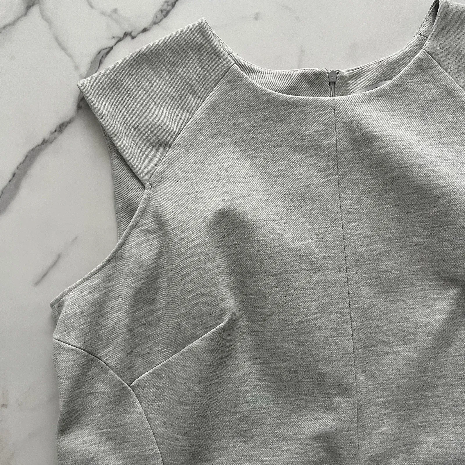 M.M Lafleur Katie Twill ponte dress light Heather gray Size 22 Minimalist Chic - Image 8