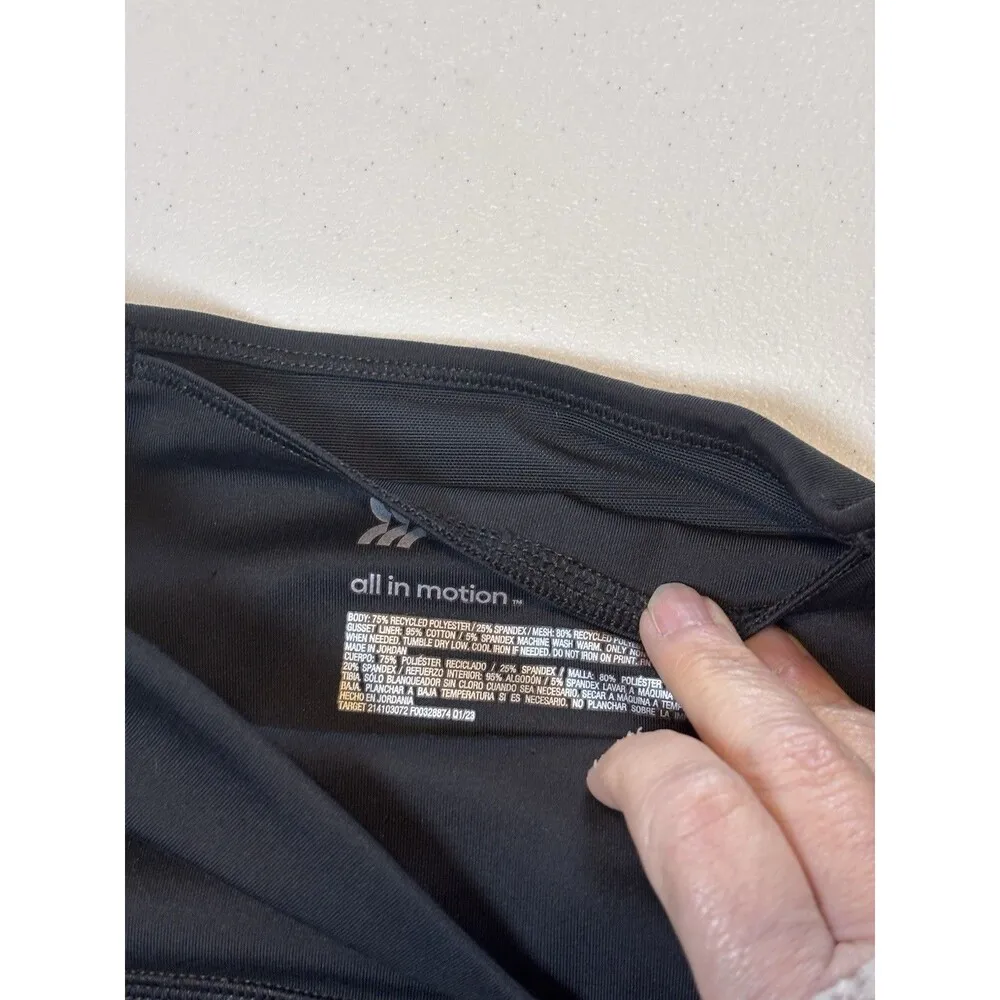 All in Motion Women's Slate High Rise Short Stretch Black Bike Shorts size XS - Image 4