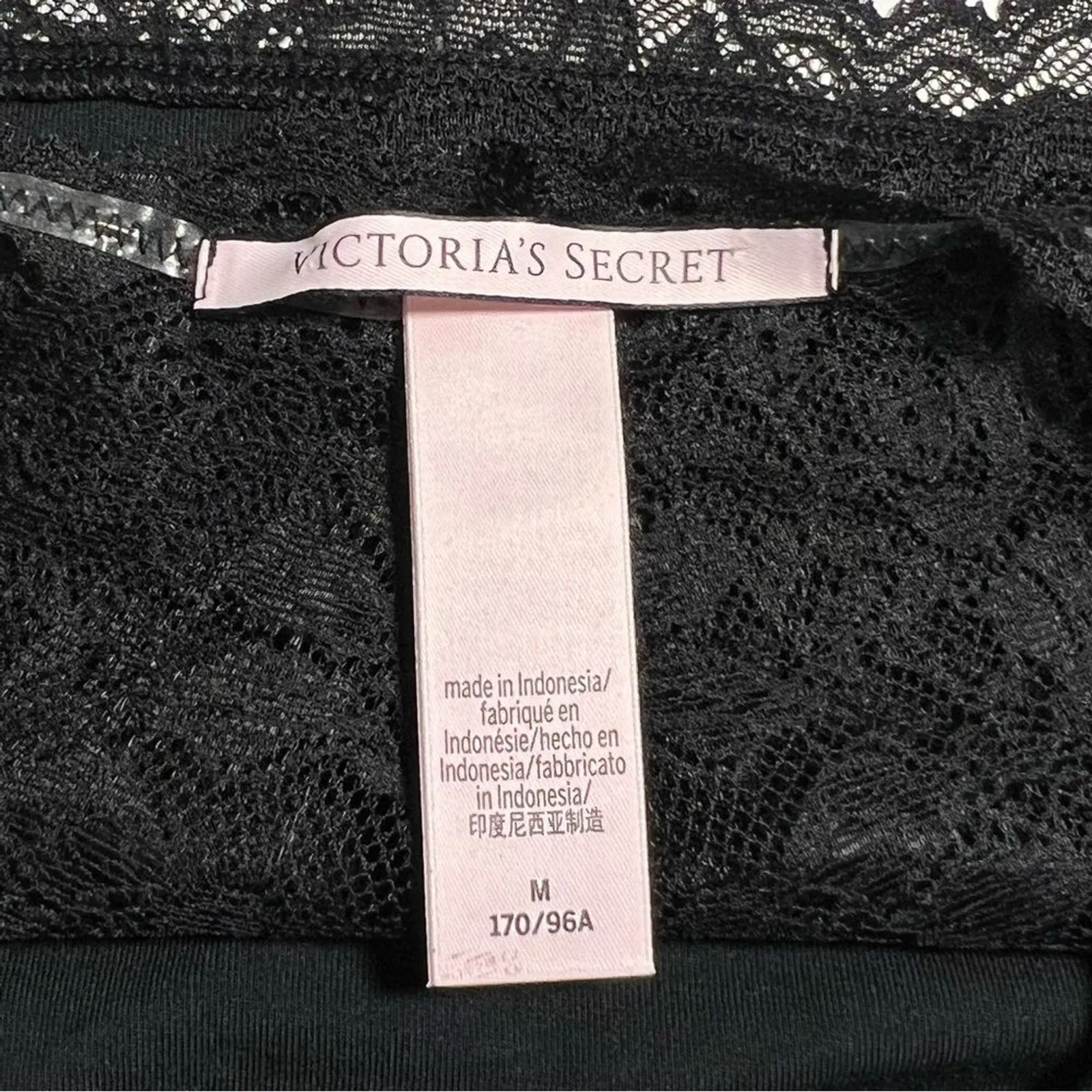 Victoria’s Secret Y2K Lace Trimmed Cropped Cami Black Size M Grunge Whimsigoth - Image 6