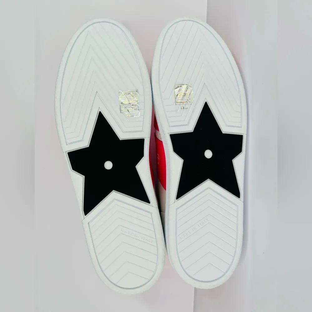 Dioriviera Dior ORS Star Cany Pink Leather Women CD Logo Sneakers Size EU 41 - Image 8