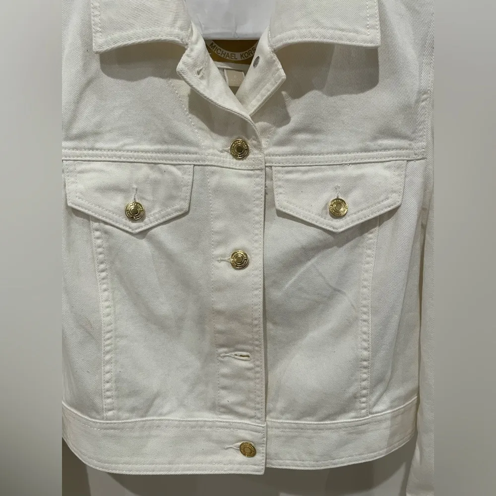 Michael Kors Cropped Denim Jacket - Image 4