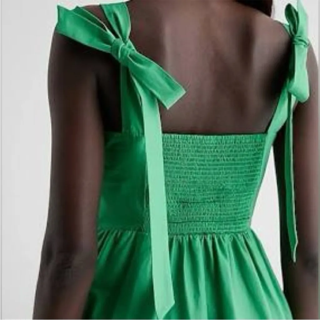 Express Green Floral Maxi Dress XS New With Tags $128 - Image 3