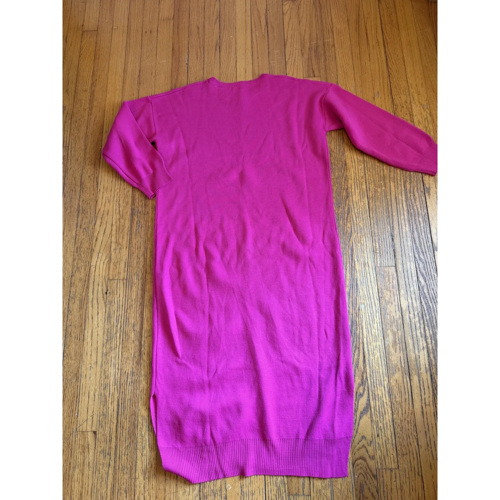 MY FASHION Dress Womens One Size Pink Knit Sweater Long Sleeve Pullover - Image 5