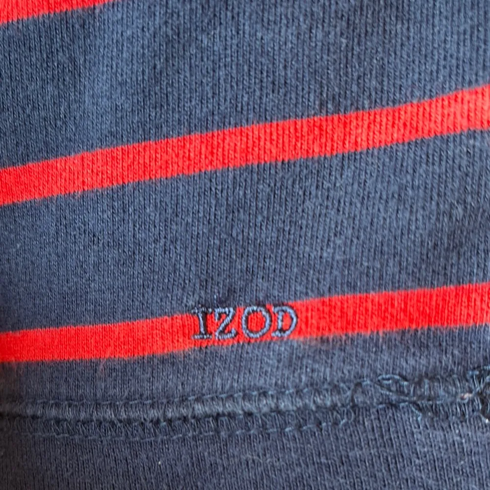 Izod Striped Blue and Red Hoodie Sweatshirt - Image 7