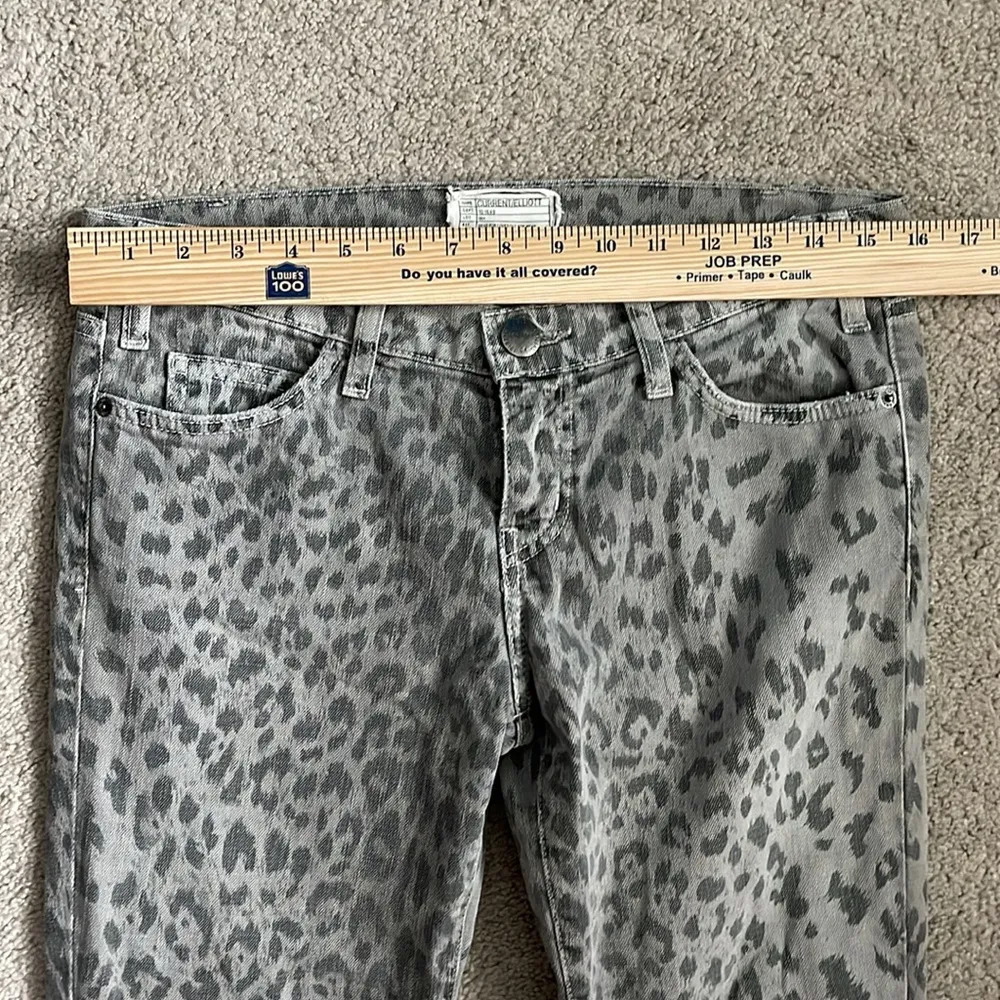 Gray leopard Current/Elliott “Stiletto” fit 80’s skinny crop ankle jeans size 12 - Image 4