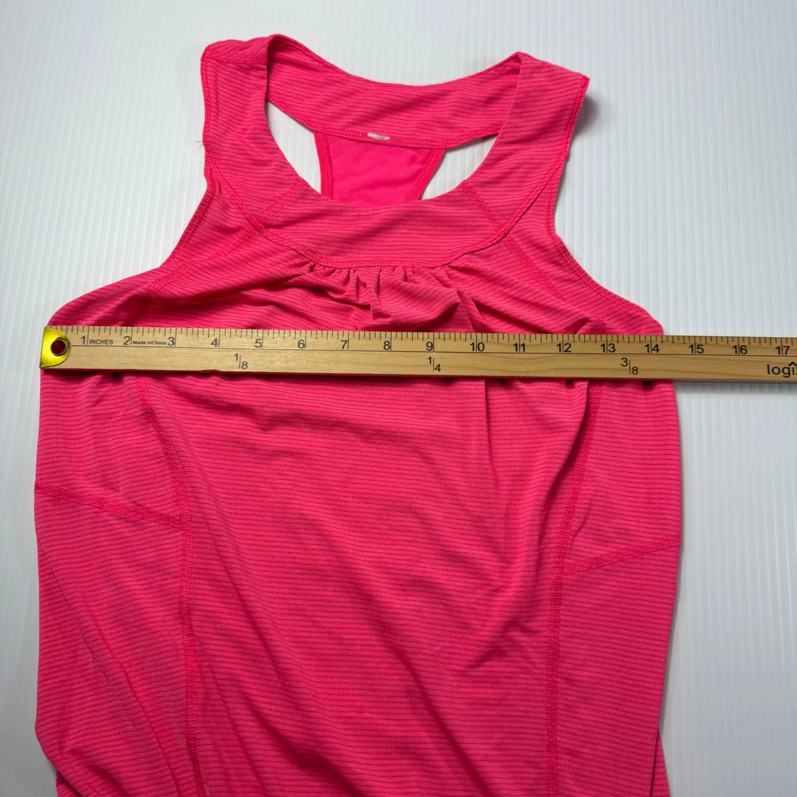 Lululemon Tank Top Athletic Workout Racerback Drawstring‎ Pink Size 4 - Image 6